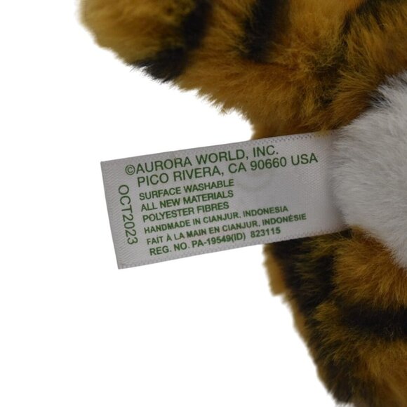 Aurora Plush Eco Nation Bengal Tiger Plushie Toy Stuffed Animal 6 in - Picture 9 of 9